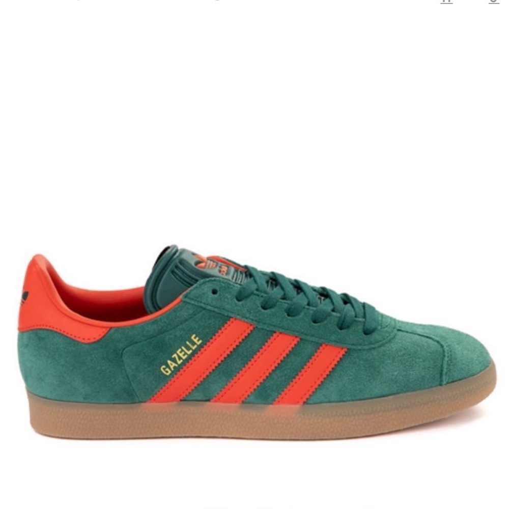 NWT Adidas Gazelle Sneakers Collegiate Green and Red Size Men 7.5/Women 9